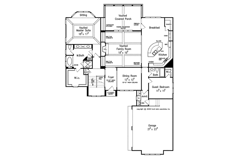 Home Plan - Floor Plan - Main Floor for Country House Plan #927-440 - 4 bed, 3.5 bath