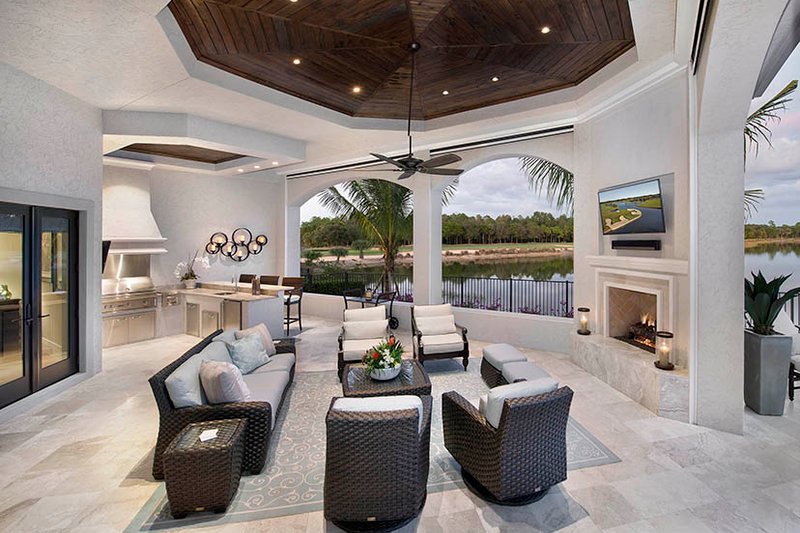 Dream House Plan - Exterior - Rear Elevation 1 for Mediterranean House Plan #1017-166 - 4 bed, 4.5 bath
