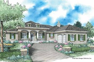 Country Exterior - Front Elevation Plan #930-352