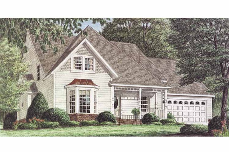 Home Plan - Exterior - Front Elevation 3 for Victorian House Plan #34-246 - 3 bed, 2.5 bath
