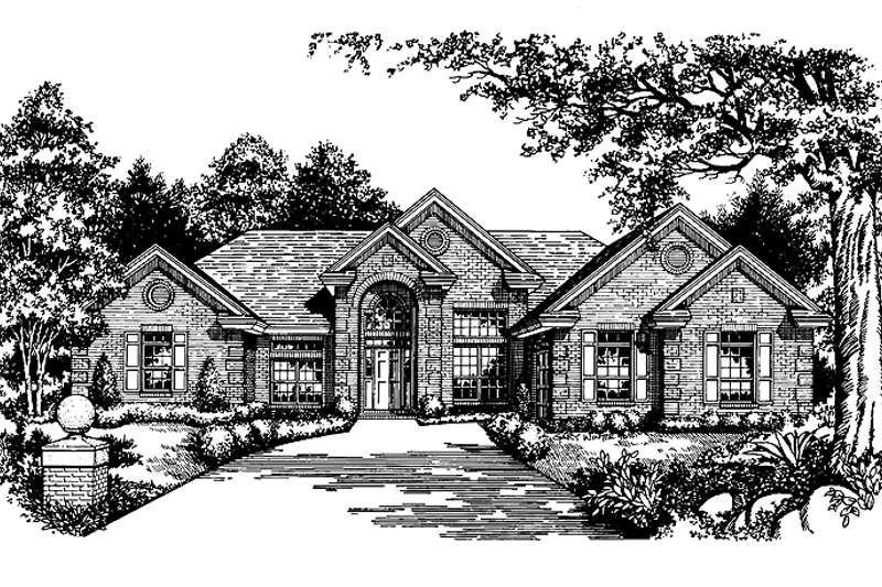 Architectural House Design - Mediterranean Exterior - Front Elevation Plan #417-704