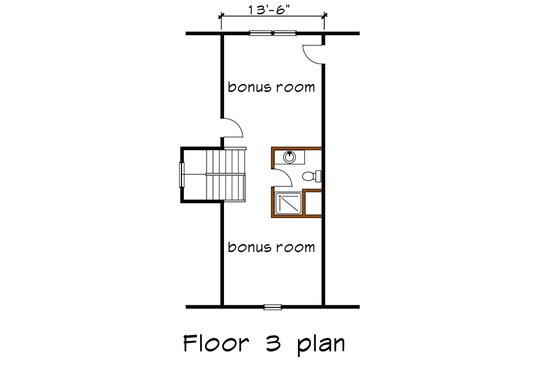 Floor Plan - Other Floor for Craftsman House Plan #79-305 - 3 bed, 2.5 bath