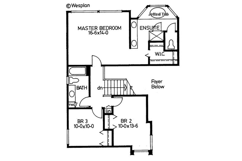 Dream House Plan - Floor Plan - Upper Floor for Modern House Plan #126-220 - 4 bed, 3 bath