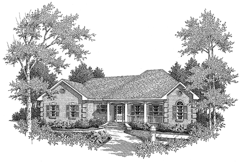 Home Plan - Exterior - Front Elevation 3 for Contemporary House Plan #21-408 - 3 bed, 2 bath