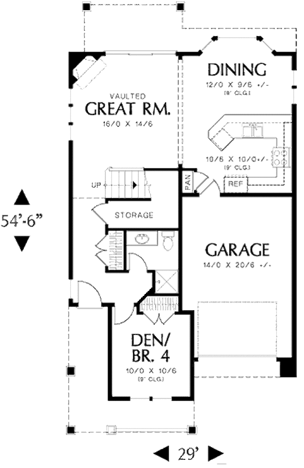 House Design - Traditional Floor Plan - Main Floor Plan #48-484