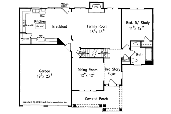 Floor Plan - Main Floor for Country House Plan #927-808 - 5 bed, 3 bath