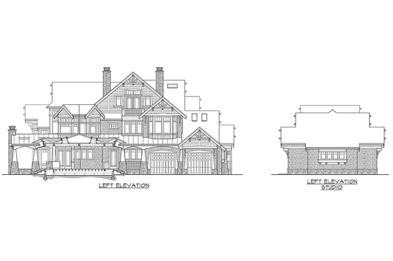 Exterior - Other Elevation 4 for Craftsman House Plan #132-218 - 7 bed, 8.5 bath