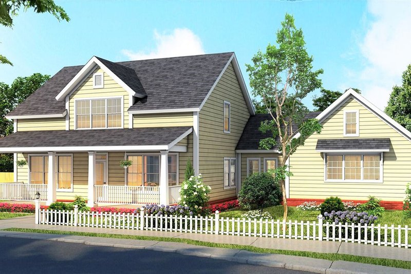 Architectural House Design - Farmhouse Exterior - Front Elevation Plan #513-2186