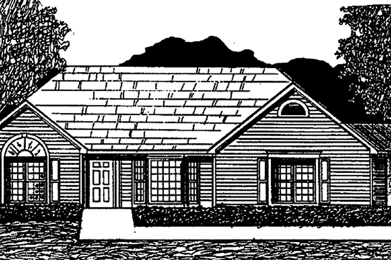 Home Plan - Country Exterior - Front Elevation Plan #30-307