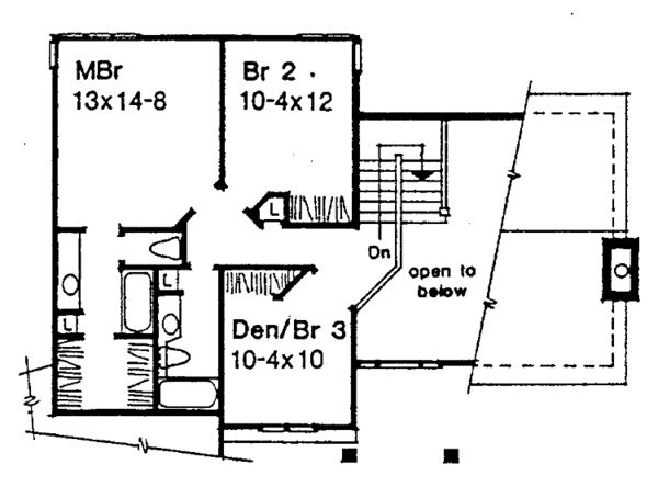 Dream House Plan - Contemporary Floor Plan - Upper Floor Plan #320-848