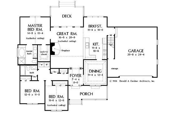 Floor Plan - Main Floor for Country House Plan #929-382 - 3 bed, 2 bath