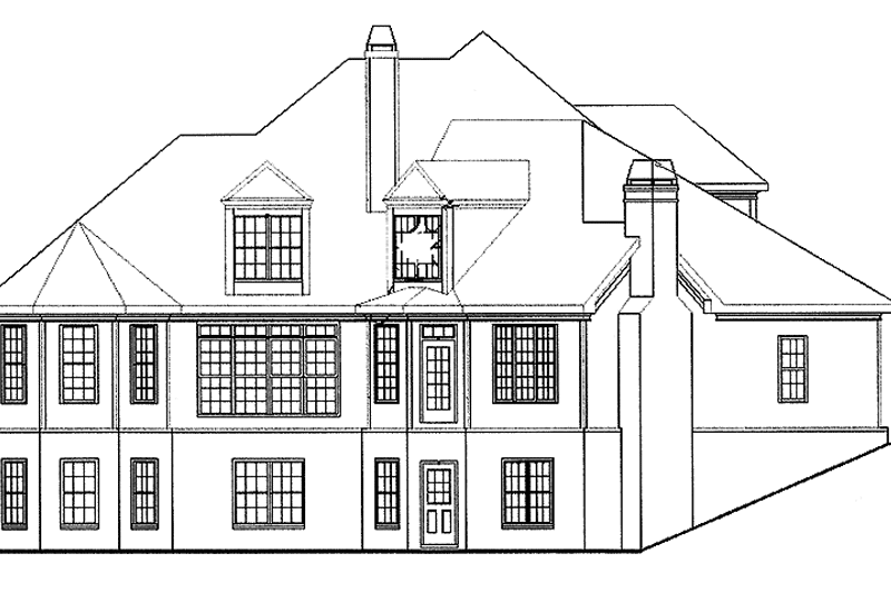 House Blueprint - Exterior - Rear Elevation for Country House Plan #927-855 - 4 bed, 3.5 bath