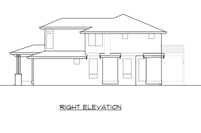 Home Plan - Exterior - Other Elevation 2 for Contemporary House Plan #1066-80 - 4 bed, 3.5 bath