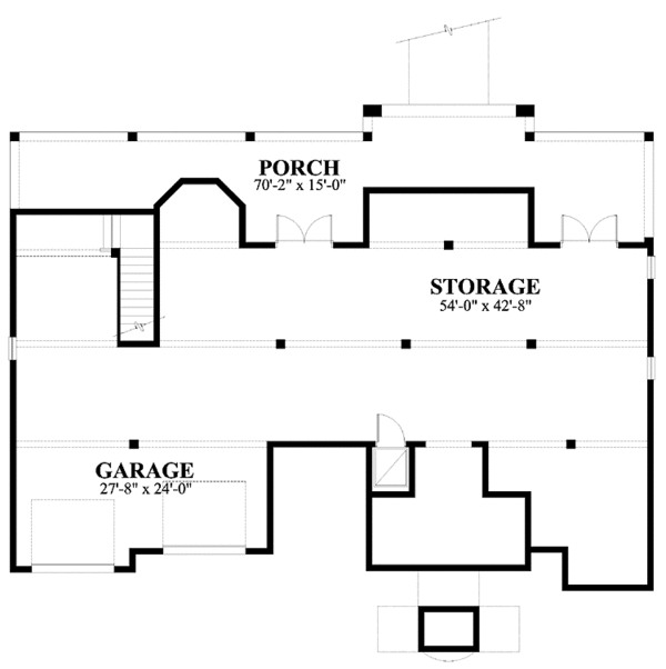 Architectural House Design - Mediterranean Floor Plan - Lower Floor Plan #930-150