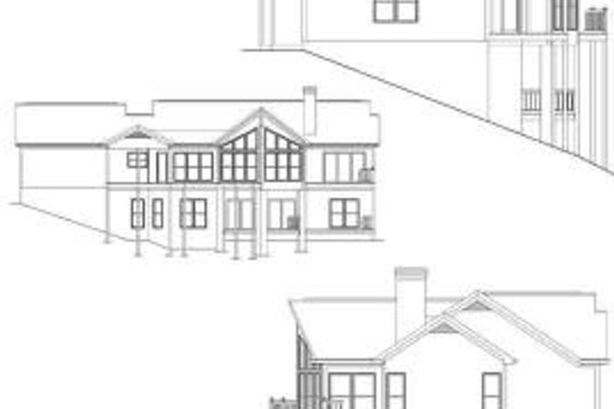 Exterior - Rear Elevation for Traditional House Plan #71-105 - 3 bed, 2 bath
