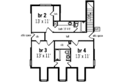 Southern Style House Plan - 4 Beds 4 Baths 2535 Sq/Ft Plan #45-229 