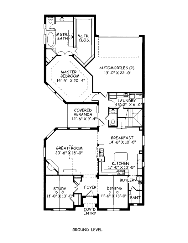 European Floor Plan - Main Floor Plan #141-364