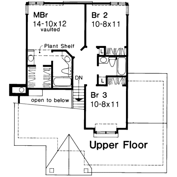 Modern Floor Plan - Upper Floor Plan #320-101