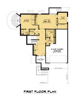 Floor Plan - Main Floor for Contemporary House Plan #1066-133 - 5 bed, 4 bath