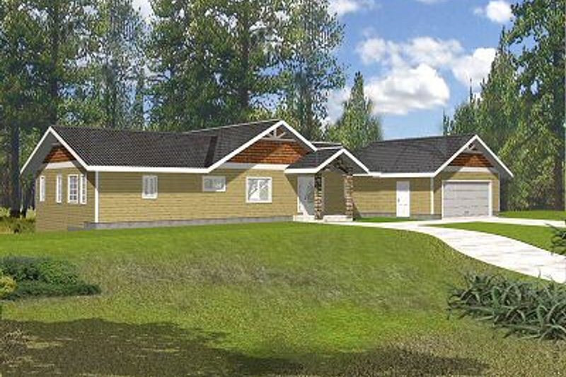 Dream House Plan - Bungalow Exterior - Front Elevation Plan #117-530