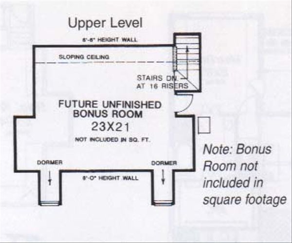 Farmhouse Floor Plan - Upper Floor Plan #310-834