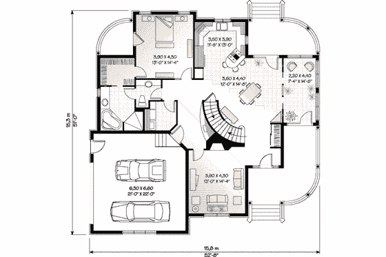 Floor Plan - Main Floor for Country House Plan #23-235 - 4 bed, 2 bath