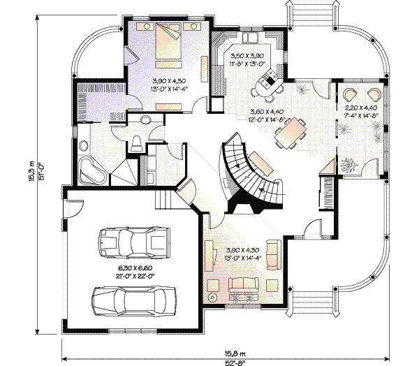 Home Plan - Country Floor Plan - Main Floor Plan #23-235