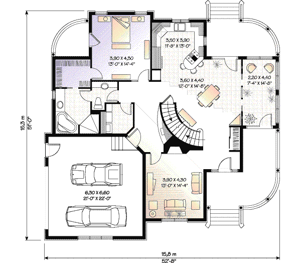 Architectural House Design - Country Floor Plan - Main Floor Plan #23-235