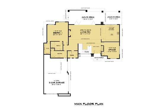 Floor Plan - Main Floor for Contemporary House Plan #1066-110 - 4 bed, 5.5 bath