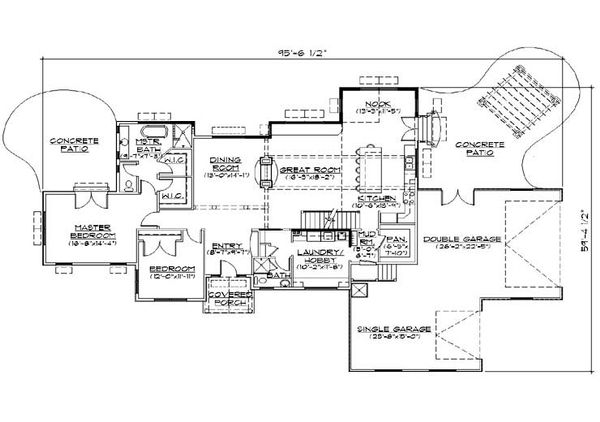 Ranch Floor Plan - Main Floor Plan #5-387
