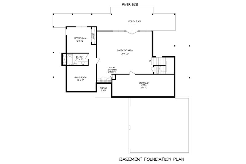 Dream House Plan - Floor Plan - Lower Floor for Contemporary House Plan #932-769 - 4 bed, 3 bath