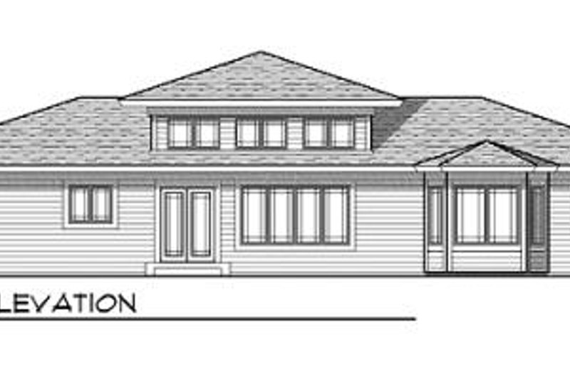 Home Plan - Exterior - Rear Elevation House Plan #70-615 - 3 bed, 2 bath