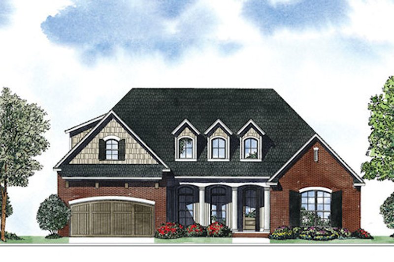 Architectural House Design - European Exterior - Front Elevation Plan #17-2418