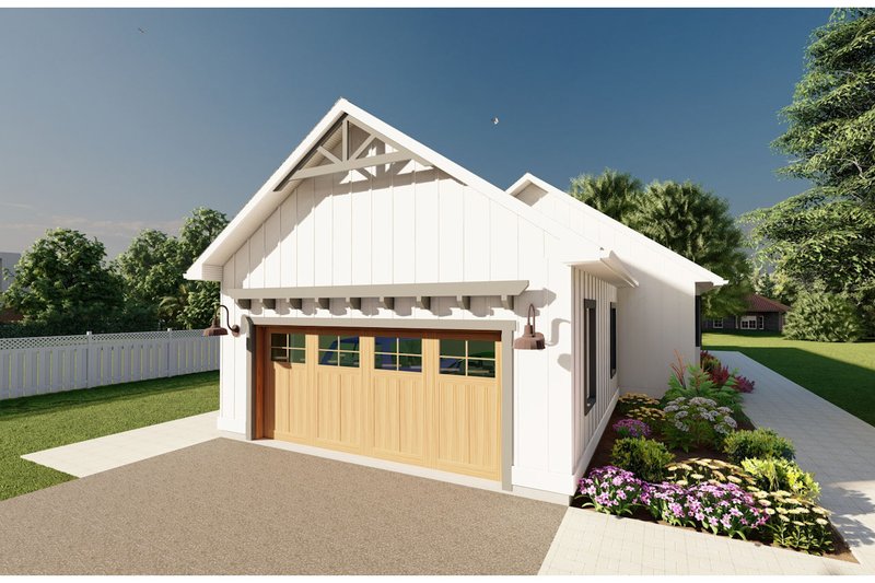 Dream House Plan - Exterior - Rear Elevation for Farmhouse House Plan #126-242 - 3 bed, 2 bath