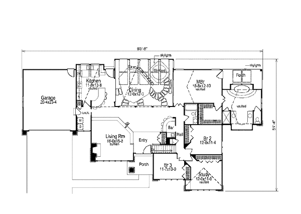 Modern Floor Plan - Main Floor Plan #57-266