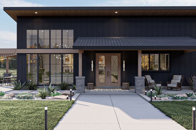 House Design - Exterior - Other Elevation 1 for Barndominium House Plan #455-252 - 2 bed, 2 bath