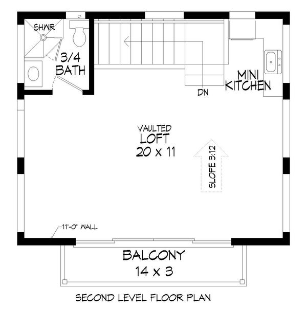 House Plan Design - Contemporary Floor Plan - Upper Floor Plan #932-177