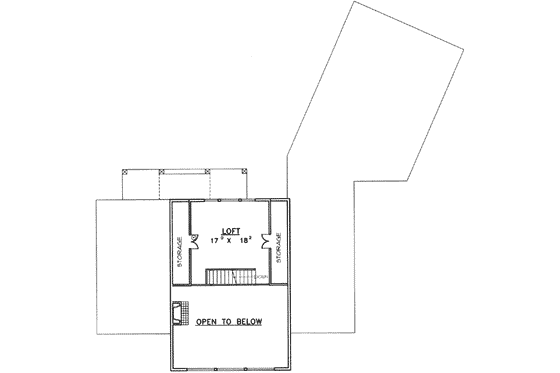 Floor Plan - Upper Floor for Modern House Plan #117-393 - 3 bed, 3 bath