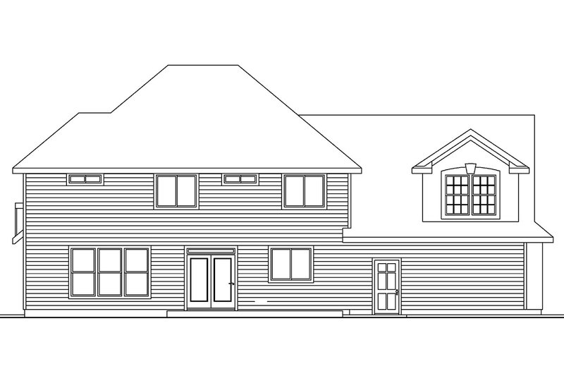 Home Plan - Exterior - Rear Elevation for Mediterranean House Plan #124-588 - 4 bed, 3.5 bath