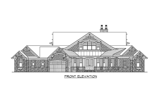 Exterior - Other Elevation for Craftsman House Plan #132-211 - 4 bed, 4 bath