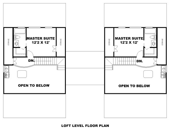 Contemporary Floor Plan - Upper Floor Plan #117-918