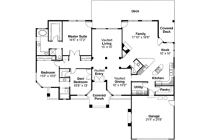 Floor Plan - Main Floor for Modern House Plan #124-150 - 3 bed, 2.5 bath