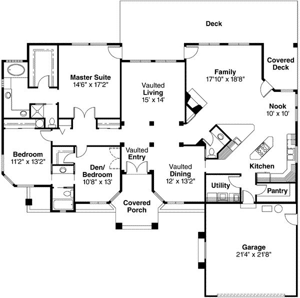 Architectural House Design - Modern Floor Plan - Main Floor Plan #124-150