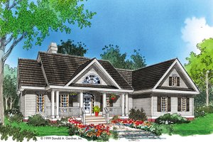 Exterior - Front Elevation 3 for Country House Plan #929-11 - 3 bed, 2.5 bath