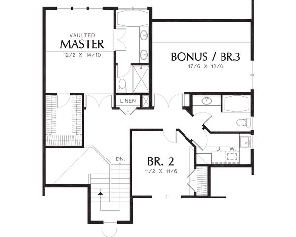 Home Plan - Traditional Floor Plan - Upper Floor Plan #48-172