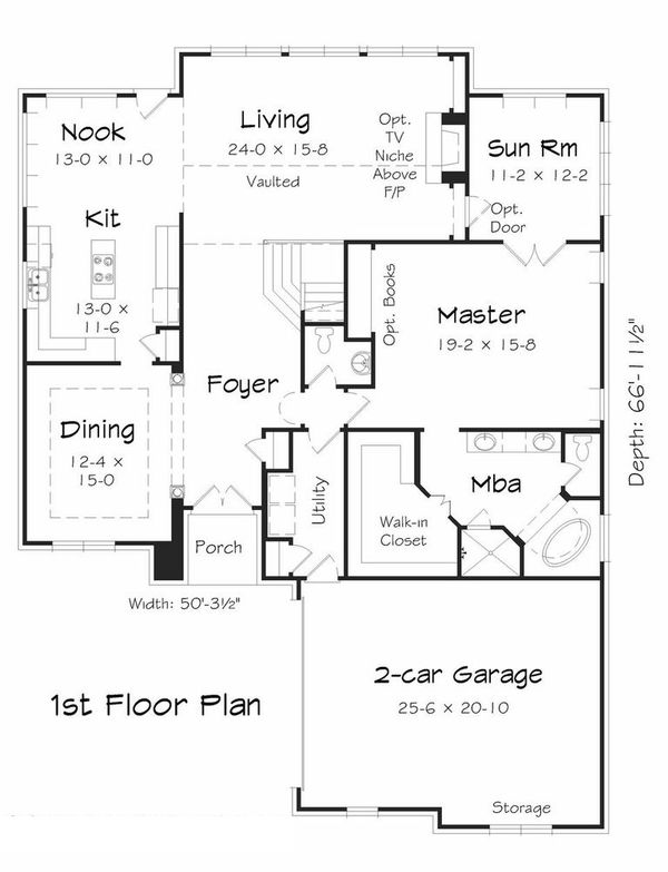 Traditional Floor Plan - Main Floor Plan #329-359