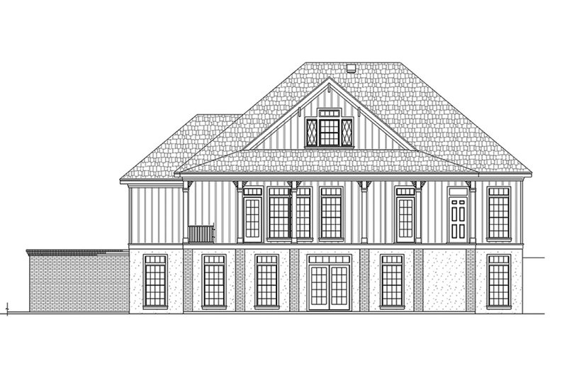 Home Plan - Exterior - Rear Elevation 1 for Ranch House Plan #45-579 - 4 bed, 3 bath