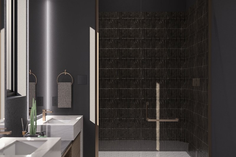 Architectural House Design - Interior - Master Bathroom 1 for Modern House Plan #455-560 - 3 bed, 2 bath