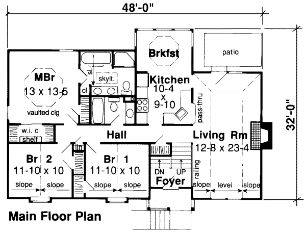 Traditional Floor Plan - Main Floor Plan #312-318