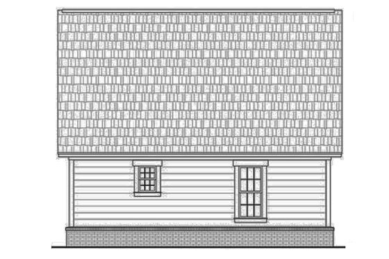 Exterior - Rear Elevation for Farmhouse House Plan #430-4 - 2 bed, 2 bath